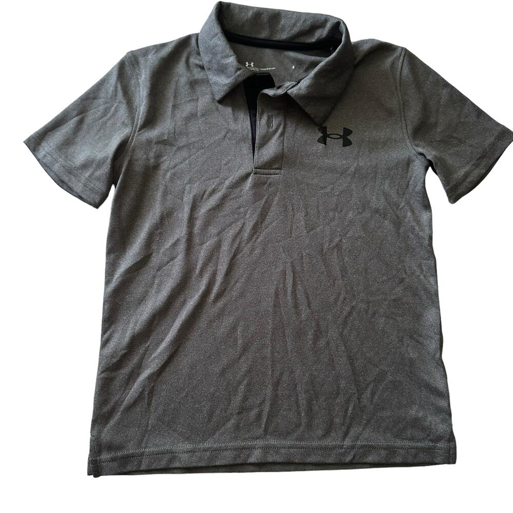 Under Armour Gray Golf Polo Shirt - boys Size 6